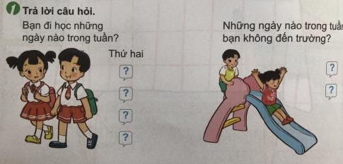 [Phát triển năng lực] Giải toán 1 bài: Các ngày trong tuần