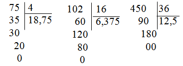 Giải vở bài tập toán 5 trang 82 bài 66: Chia một số tự nhiên cho một số tự nhiên mà thương tìm được là một số thập phân