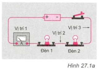 Bài 27 lý 7: Thực hành: Đo cường độ dòng điện và hiệu điện thế đối với đoạn mạch nối tiếp - sgk trang 76