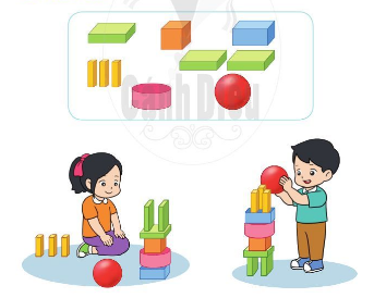 [Cánh diều] Giải toán 2 bài: Thực hành lắp ghép, xếp hình khối