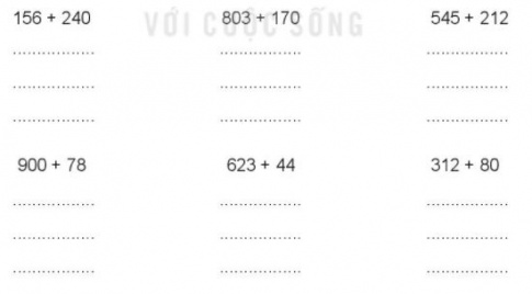 [KNTT] Giải VBT Toán 2 bài 59: Phép cộng (không nhớ) trong phạm vi 1000
