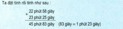 Giải bài : Cộng số đo thời gian - sgk Toán 5 trang 131