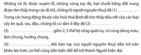 [KNTT] Giải SBT lịch sử và địa lí 6 bài: Xã hội nguyên thủy