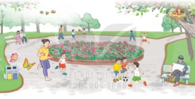 Đọc bài thơ dưới đây, trả lời câu hỏi và thực hiện theo yêu cầu. Quan sát tranh, tìm từ ngữ