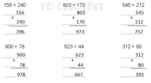 [KNTT] Giải VBT Toán 2 bài 59: Phép cộng (không nhớ) trong phạm vi 1000