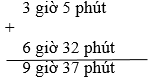Giải bài : Cộng số đo thời gian - sgk Toán 5 trang 131