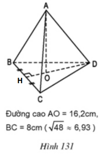 Giải Câu 45 Bài 9: Thể tích của hình chóp đều - sgk Toán 8 tập 2 Trang 124-4
