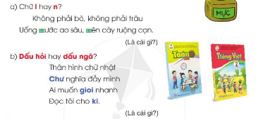 Chọn chữ hoặc dấu thanh phù hợp với ô trống hoặc với tiếng in đậm rồi giải câu đố.
