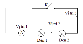 Bài 27 lý 7: Thực hành: Đo cường độ dòng điện và hiệu điện thế đối với đoạn mạch nối tiếp - sgk trang 76