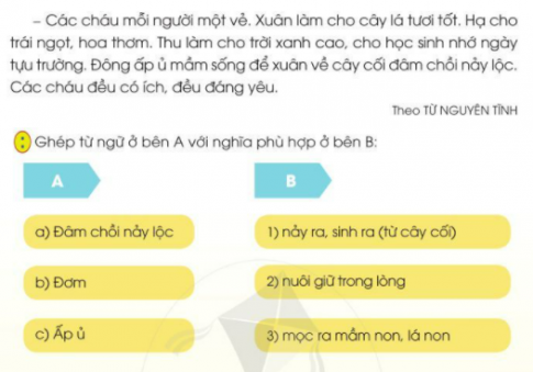 [Cánh Diều] Giải tiếng việt 2 bài 28: Các mùa trong năm