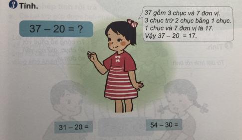 [Phát triển năng lực] Giải toán 1 bài: Phép tính trừ dạng 49 - 20