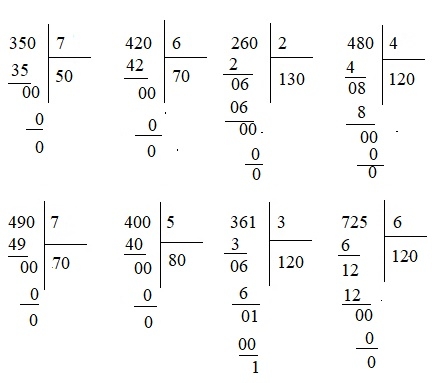Giải bài chia số có ba chữ số cho số có một chữ số (tiếp theo)