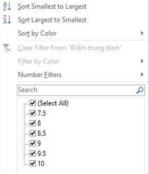 Giải vnen tin 7 bài 13: Lọc dữ liệu