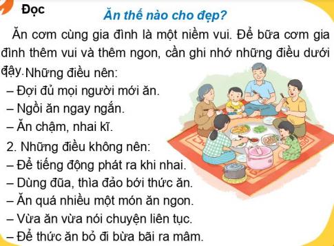 [Phát triển năng lực] Tiếng việt 1 bài 26B: Bữa cơm gia đình