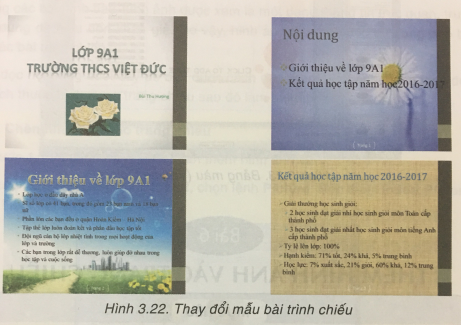 Giải vnen tin 9 bài 5: Thực hành thêm màu sắc cho bài trình chiếu