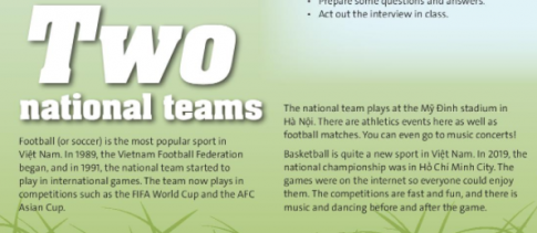 [Friends plus] Giải tiếng Anh 6 unit 6 Sports - Culture