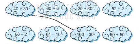 [KNTT] Giải VBT Toán 2 bài 5: Ôn tập phép cộng, phép trừ (không nhớ) trong phạm vi 100