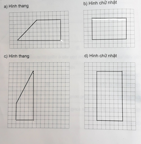 Giải vbt toán 5 tập 2 bài 90: hình thang - Trang 3,4