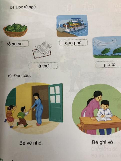 [Phát triển năng lực] Tiếng việt 1 bài 4E: Ôn tập qu  - gi, ph - v, r - s, t - th