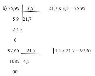 Giải bài : Phép chia - sgk Toán 5 trang 163
