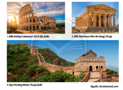 Lựa chọn ảnh công trình kiến trúc Ai Cập Cổ đại em ấn tượng. Tên các công trình kiến trúc và đặc điểm kiến trúc của mỗi công trình