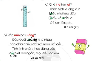 Chọn chữ hoặc cần phù hợp vào ô trống rồi giải câu đố