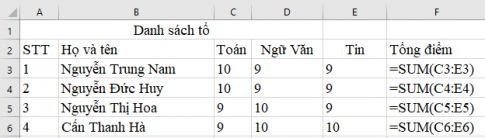 Sau khi thực hiện thao tác sắp xếp để tìm bạn tốt nhất:  Kết quả: