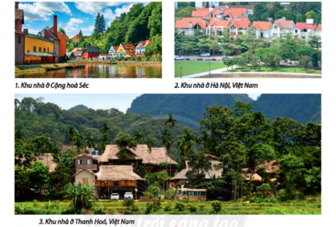 Quan sát hình và chỉ ra cách tạo mô hình khu nhà. Chia sẻ về cuộc sống và nét văn hóa của cư dân trong mô hình khu nhà của nhóm