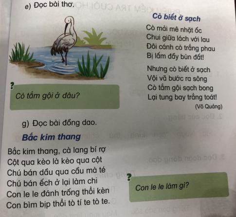 [Phát triển năng lực] Tiếng việt 1 bài 18: Ôn tập cuối Học kì I