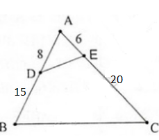 Giải Câu 40 Bài 7: Trường hợp đồng dạng thứ ba - sgk Toán 8 tập 2 Trang 80