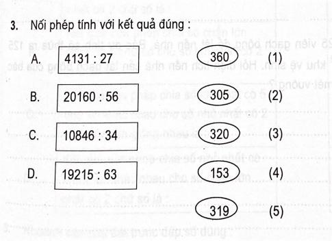 Phiếu bài tập tuần 15 toán 4 tập một (Đề A)