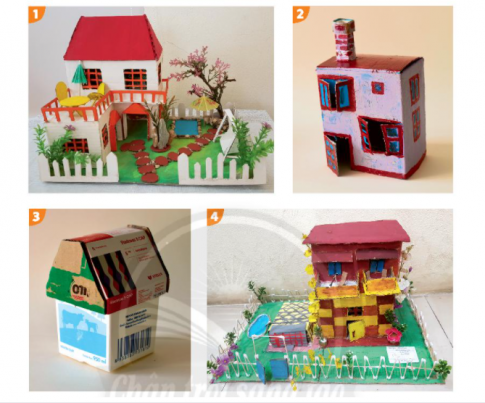 Đặc điểm riêng của mỗi ngôi nhà? Quan sát hình và nêu cách tạo hình ngôi nhà. Theo em, vì sao nhà ở của mỗi người dân các vùng miền lại có sự khác nhau về kiểu dáng