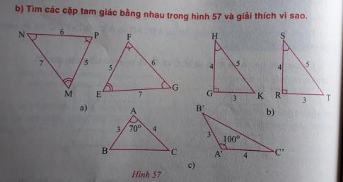 Giải VNEN toán hình 7 bài 1: Hai tam giác bằng nhau