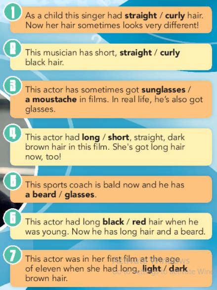 [Friends plus] Giải tiếng Anh 6 unit 7: Growing up - Vocabulary