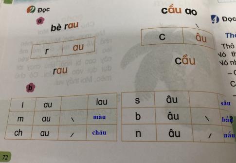[Phát triển năng lực] Tiếng việt 1 bài 7B: au, âu