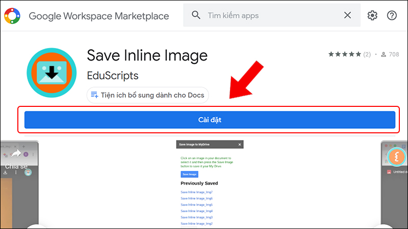 Chọn Cài đặt 6 cách tải ảnh từ Google Docs về máy tính siêu đơn giản