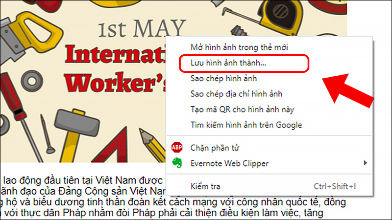 Chọn hình ảnh muốn tải sau đó chọn Lưu hình ảnh thành... 6 cách tải ảnh từ Google Docs về máy tính siêu đơn giản