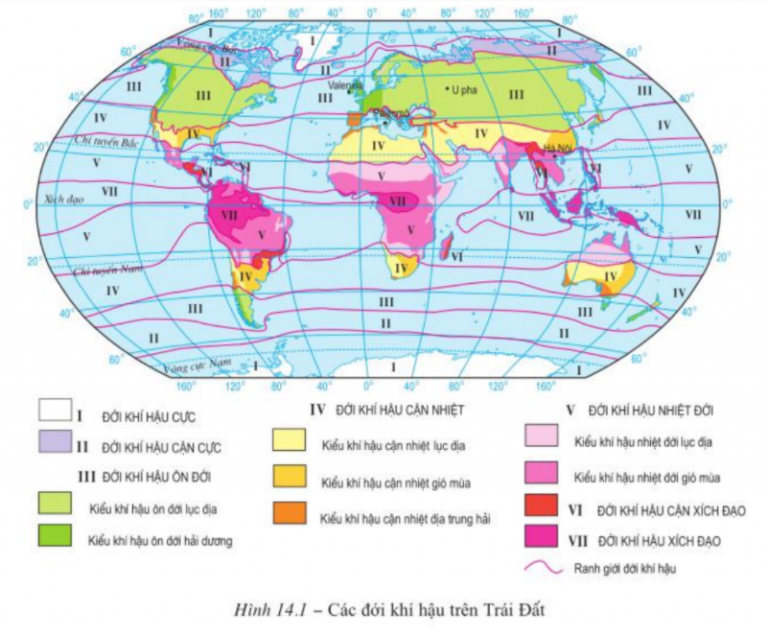 5 đới khí hậu trên Trái Đất