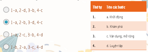 Đáp án module 9 Tiểu học môn Tin học