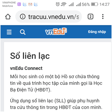 Hướng dẫn phụ huynh xem điểm trên vnEdu