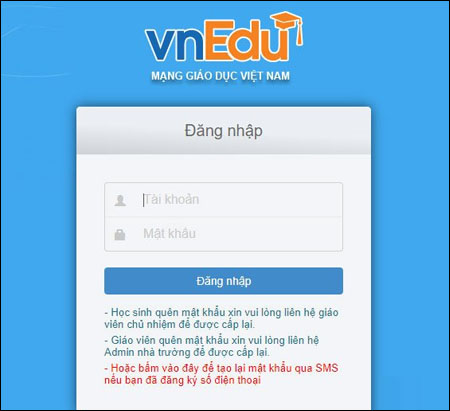 Một số lỗi thường gặp khi tra cứu trên VnEdu