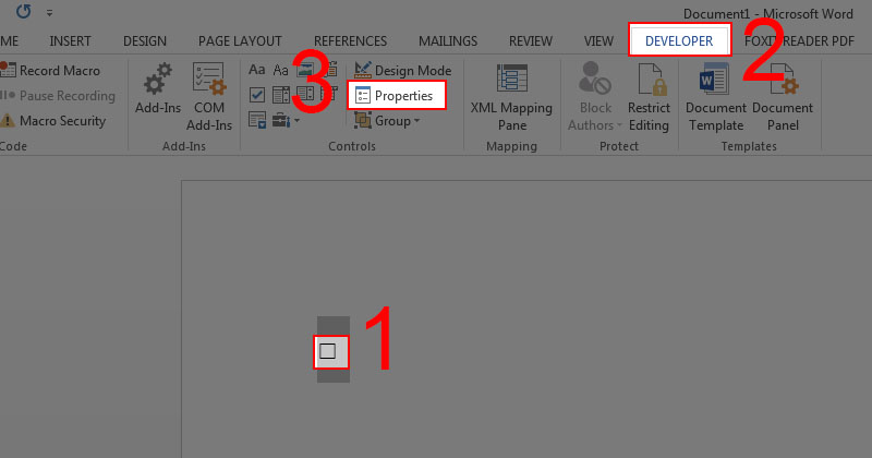 Tìm chọn Properties trong nhóm Controls Tìm chọn Properties trong nhóm Controls