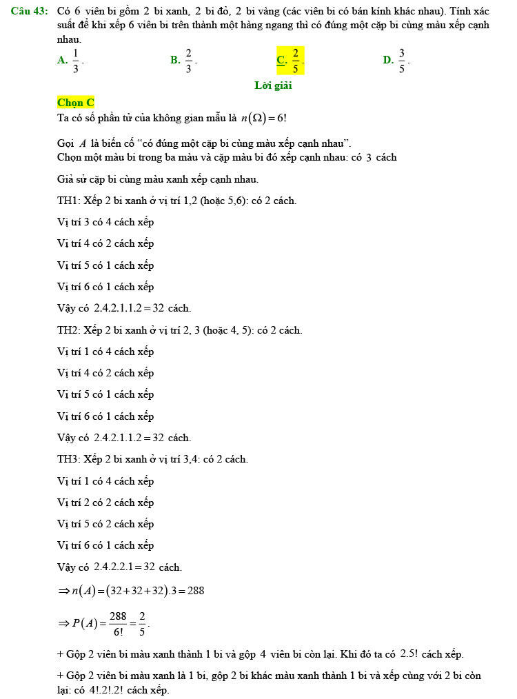 Đáp án chi tiết đề thi thử toán 2022 lần 1 chuyên Lam Sơn