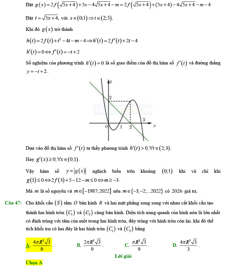 Đáp án đề thi thử Toán 2022 Xuân Đỉnh