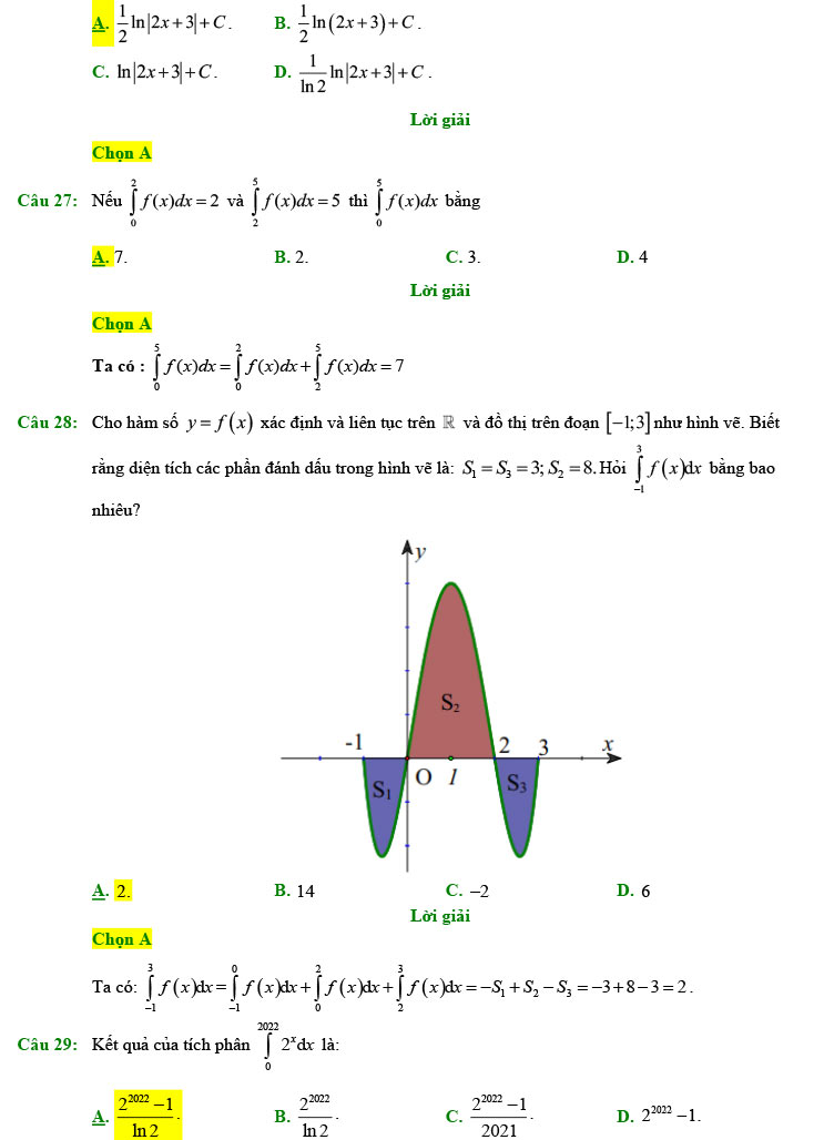 Đáp án đề thi thử Toán 2022 Xuân Đỉnh