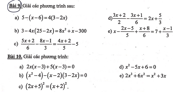 Đề cương ôn thi học kì 2 Toán 8 THCS Marie Curie - Hà Nội năm 2021 - 2022