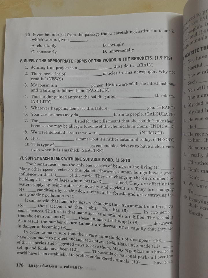 Đề ôn thi Tiếng Anh vào lớp 10