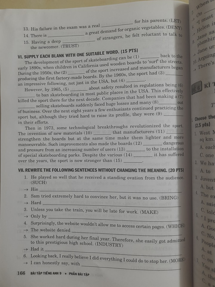 Đề ôn thi Tiếng Anh vào lớp 10