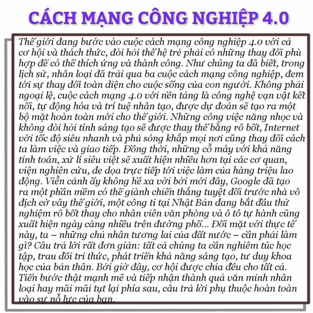 Đoạn văn nghị luận 200 chữ lớp 9