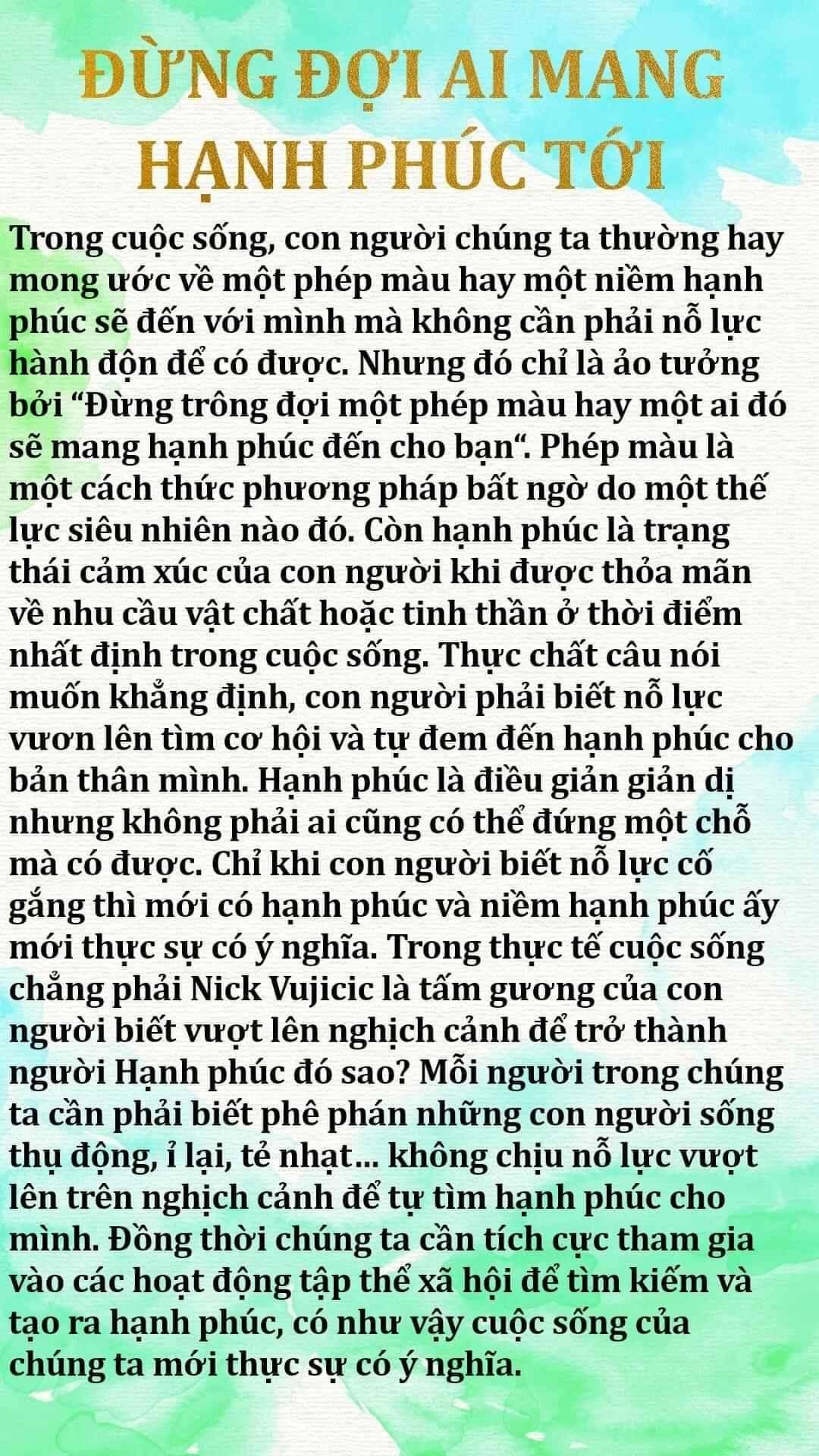 Đoạn văn nghị luận 200 chữ lớp 9